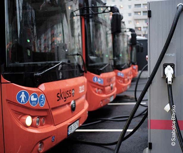 Bus depot in Bergen managed with MOBILEcharge