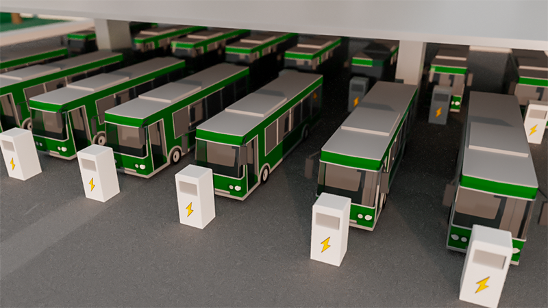 bus depot bus fleet emobility charging